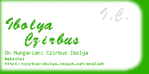 ibolya czirbus business card